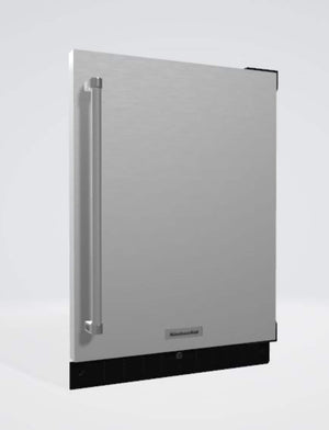 KitchenAid 5-cu ft Built-In Mini Fridge ( Black Cabinet/Stainless Door )