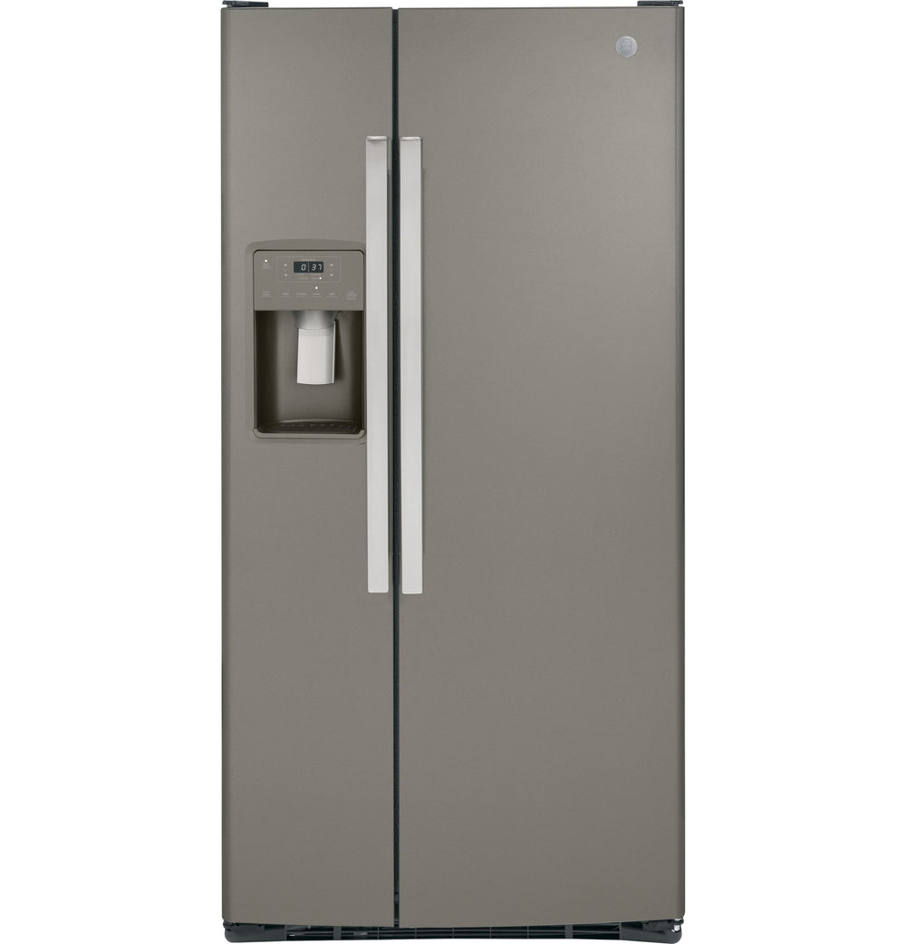 GE 23-cu ft Side-by-Side Refrigerator with Ice Maker ,Water and Ice Dispenser ( Slate )