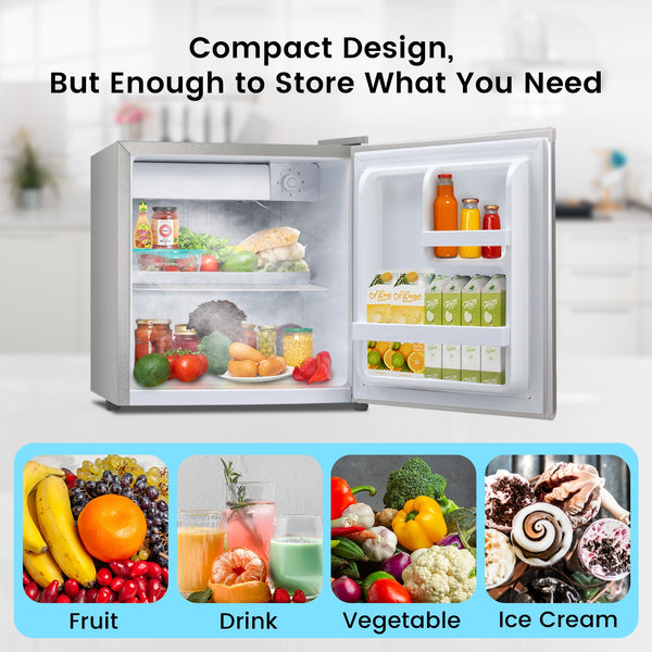 COWSAR 1.4-cu ft Mini Fridge with Freezer ( Gray ) Garage Ready