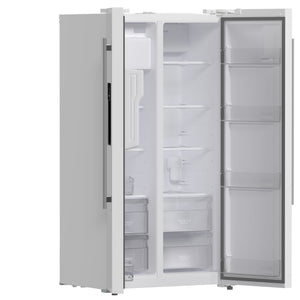 FORNO Salerno 20-cu ft Counter-Depth Side-by-Side Refrigerator with Ice Maker ,Water and Ice Dispenser ( White ) ENERGY STAR Certified