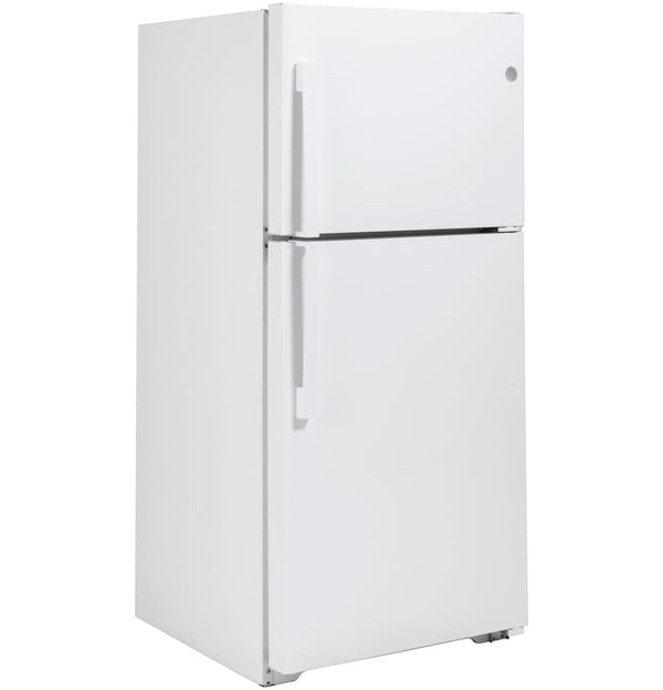 GE Garage-ready 21.9-cu ft Top-Freezer Refrigerator ( White ) Garage Ready