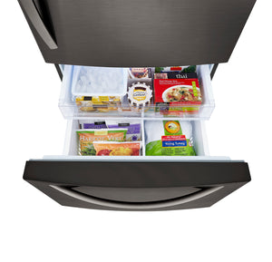 LG 25.5-cu ft Standard-Depth Bottom-Freezer Refrigerator with Ice Maker ( PrintProof Black Stainless Steel )