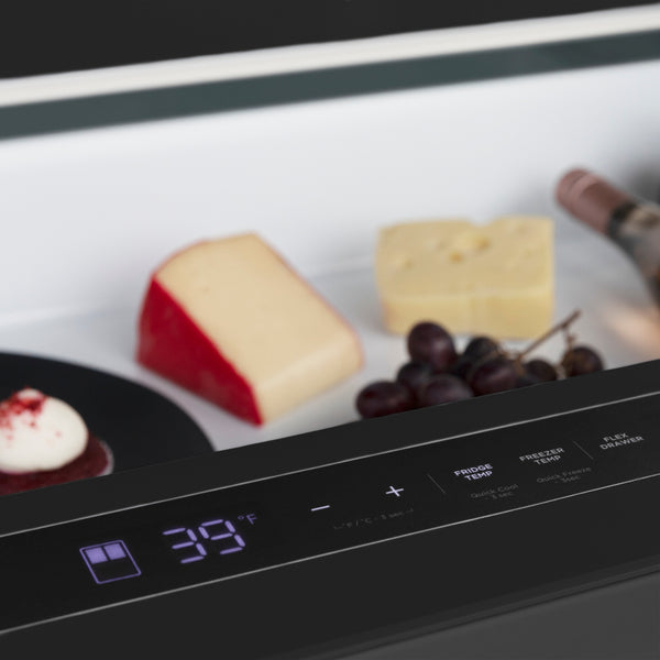 ZLINE KITCHEN & BATH Counter-Depth 21.6-cu ft 4 -Door French Door Refrigerator with Dual Ice Maker with Water Dispenser ( Fingerprint Resistant Black Stainless Steel ) ENERGY STAR Certified