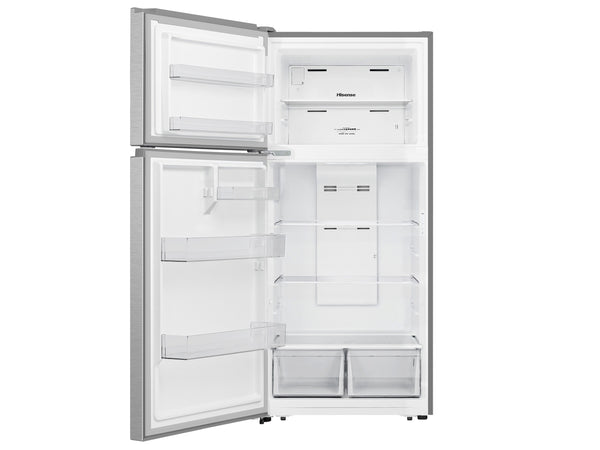 Hisense Top Mount 18-cu ft Top-Freezer Refrigerator ( Stainless Steel ) Garage Ready ENERGY STAR Certified