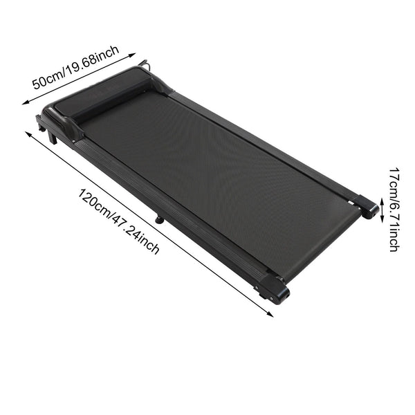 2 in 1 Under Desk Treadmill Running Walking Jogging Machine Remote LED Display Home Office