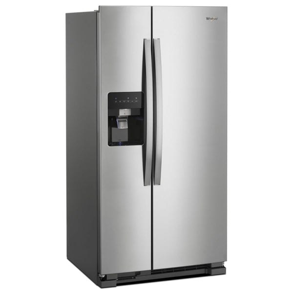Whirlpool 24.6-cu ft Side-by-Side Refrigerator with Ice Maker ,Water and Ice Dispenser ( Fingerprint Resistant Stainless Steel )