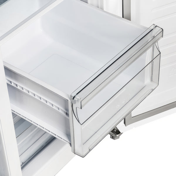 FORNO Salerno Espresso 15.62-cu ft Counter-Depth Side-by-Side Refrigerator ( White )