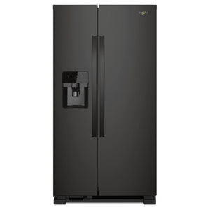 Whirlpool 21.4-cu ft Side-by-Side Refrigerator with Ice Maker ,Water and Ice Dispenser ( Black )