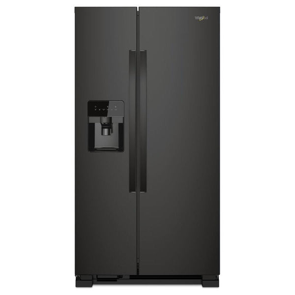 Whirlpool 21.4-cu ft Side-by-Side Refrigerator with Ice Maker ,Water and Ice Dispenser ( Black )
