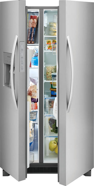 Frigidaire 22.3-cu ft Counter-Depth Side-by-Side Refrigerator with Ice Maker ,Water and Ice Dispenser ( Stainless steel )