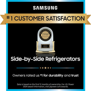 Samsung 22-cu ft Counter-Depth Side-by-Side Refrigerator Smart Compatible with Ice Maker ,Water and Ice Dispenser ( Fingerprint Resistant Stainless Steel ) ENERGY STAR Certified