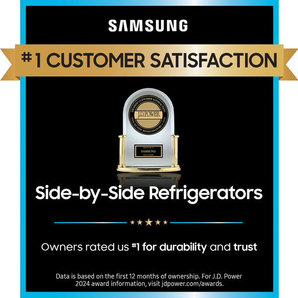 Samsung Bespoke Beverage Center 28-cu ft Side-by-Side Refrigerator Smart Compatible with Dual Ice Maker and Water Dispenser ( Stainless Steel ) ENERGY STAR Certified