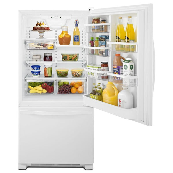 Whirlpool 18.7-cu ft Standard-Depth Bottom-Freezer Refrigerator with Ice Maker ( White ) ENERGY STAR Certified