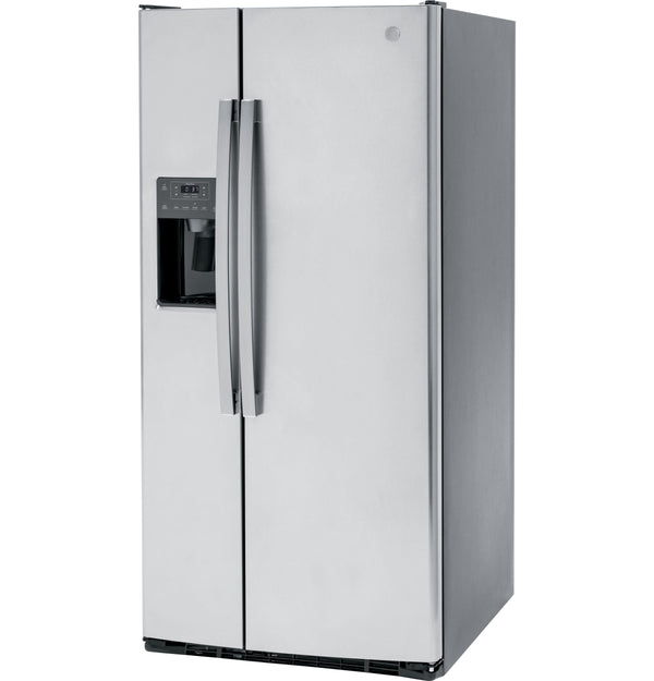 GE 23-cu ft Side-by-Side Refrigerator with Ice Maker ,Water and Ice Dispenser ( Stainless Steel )