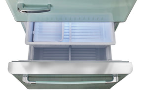 UNIQUE Classic Retro 17.7-cu ft Counter-Depth Bottom-Freezer Refrigerator with Ice Maker ( Summer Mint Green ) ENERGY STAR Certified