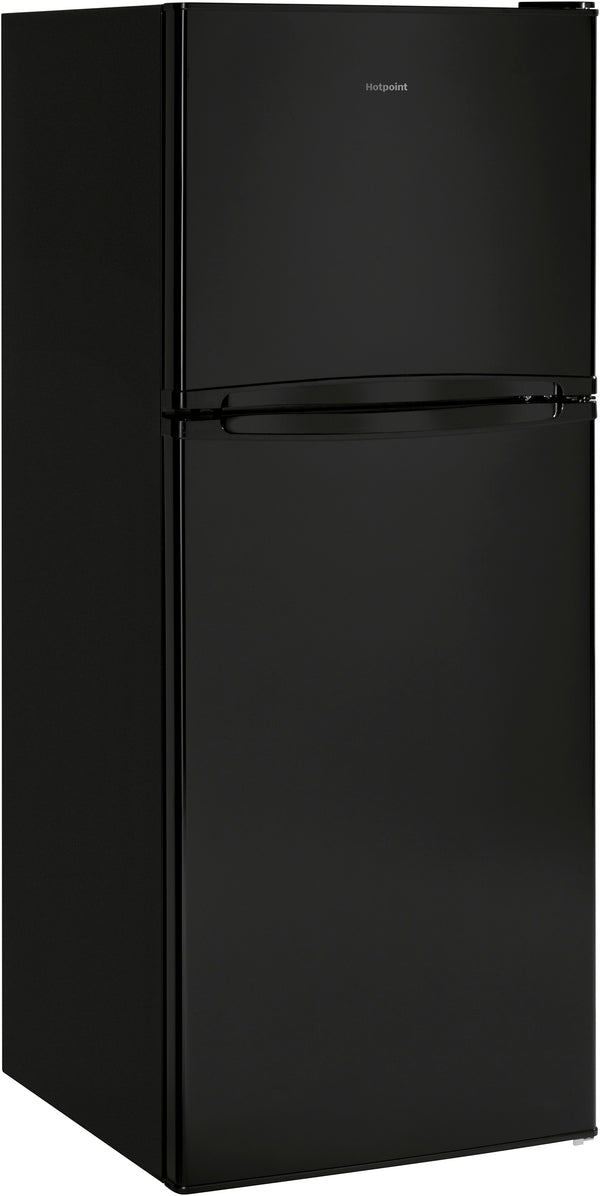 Hotpoint 9.7-cu ft Counter-Depth Top-Freezer Refrigerator ( Black )
