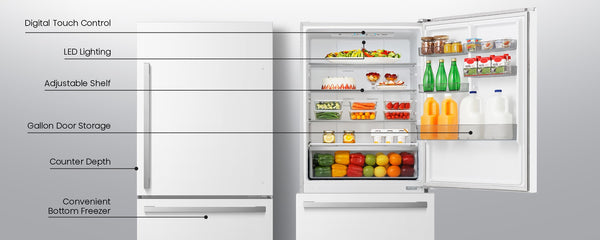 Hisense 17.2-cu ft Counter-Depth Bottom-Freezer Refrigerator White ) ENERGY STAR Certified