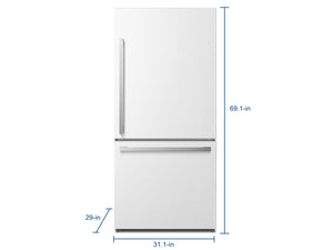 Hisense 17.2-cu ft Counter-Depth Bottom-Freezer Refrigerator White ) ENERGY STAR Certified