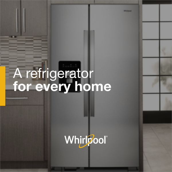 Whirlpool 24.6-cu ft Side-by-Side Refrigerator with Ice Maker ,Water and Ice Dispenser ( Fingerprint Resistant Stainless Steel )