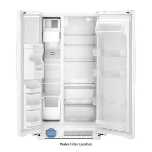 Whirlpool 24.6-cu ft Side-by-Side Refrigerator with Ice Maker ,Water and Ice Dispenser ( White )