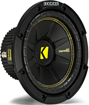 KICKER CompC 8 Inch Dual 4 Ohm SVC 200W RMS Power Car Audio Black Subwoofer
