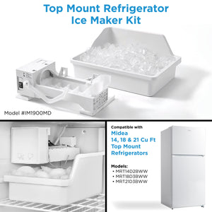 Midea Fingerprint Resistant 14.2-cu ft Counter-Depth Top-Freezer Refrigerator ( White ) Garage Ready ENERGY STAR Certified