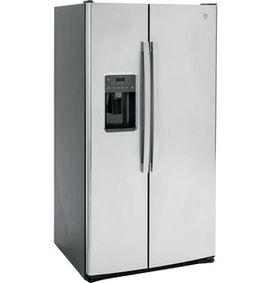 GE 25.3-cu ft Side-by-Side Refrigerator with Ice Maker ,Water and Ice Dispenser ( Stainless steel ) ENERGY STAR Certified