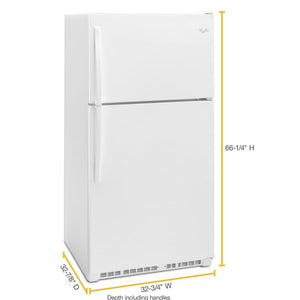 Whirlpool 20.5-cu ft Top-Freezer Refrigerator ( White )