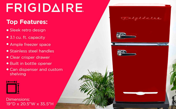 Frigidaire 3.2-cu ft Mini Fridge with Freezer ( Red )