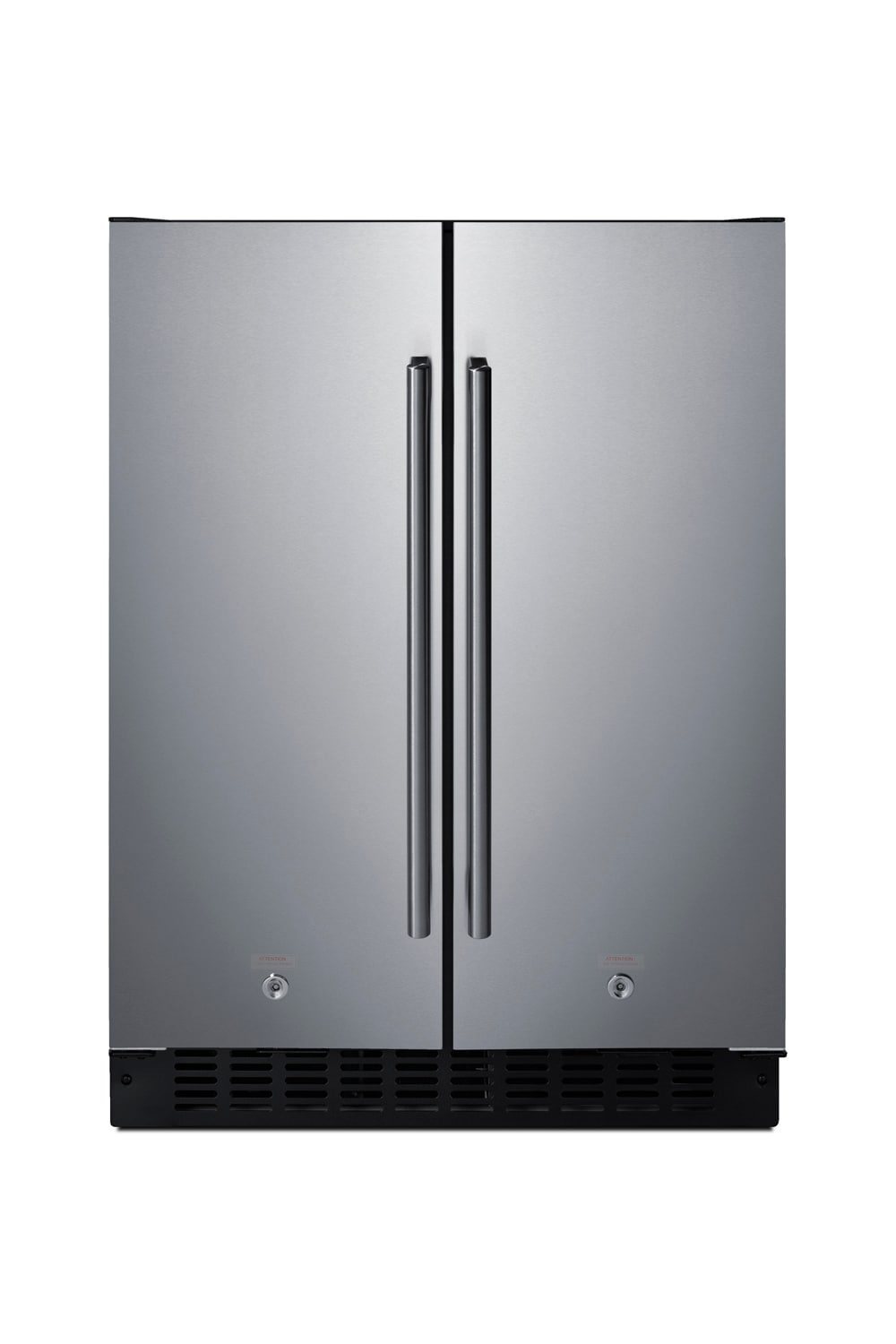 Summit Appliance 3.78-cu ft Built-In Mini Fridge with Freezer ( Stainless steel door and black cabinet )