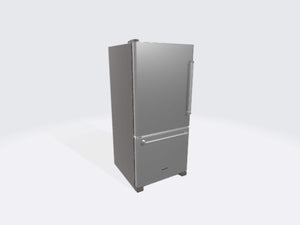 KitchenAid 18.67-cu ft Standard-Depth Bottom-Freezer Refrigerator Ice Maker Optional (sold separately) ( Stainless steel )