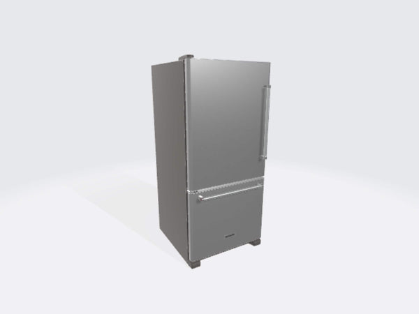 KitchenAid 18.67-cu ft Standard-Depth Bottom-Freezer Refrigerator Ice Maker Optional (sold separately) ( Stainless steel )