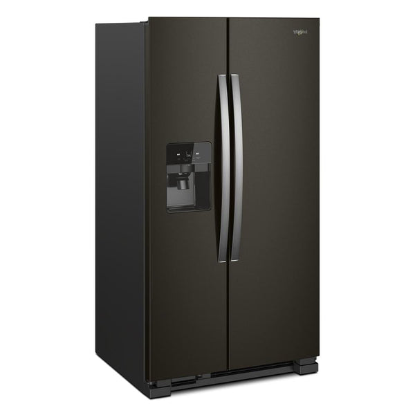 Whirlpool 24.5-cu ft Side-by-Side Refrigerator with Ice Maker ,Water and Ice Dispenser ( Fingerprint Resistant Black Stainless )