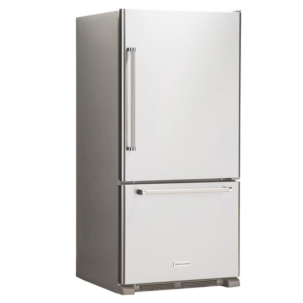 KitchenAid 22.07-cu ft Standard-Depth Bottom-Freezer Refrigerator Ice Maker Optional (sold separately) ( Stainless steel ) ENERGY STAR Certified