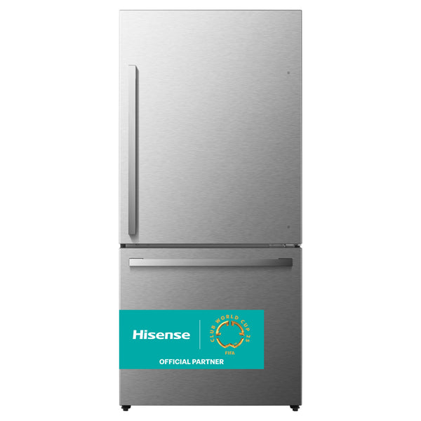 Hisense 17.2-cu ft Counter-Depth Bottom-Freezer Refrigerator Fingerprint Resistant Stainless Steel ) ENERGY STAR Certified