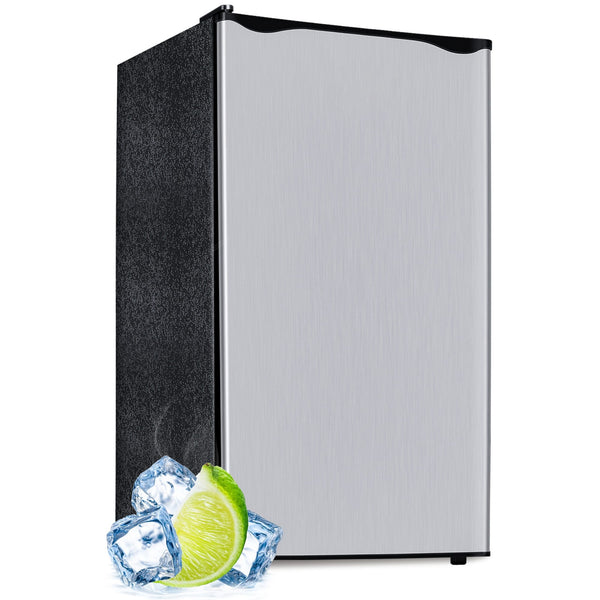 Jeremy Cass 3.2-cu ft Mini Fridge with Freezer ( Silver ) ENERGY STAR