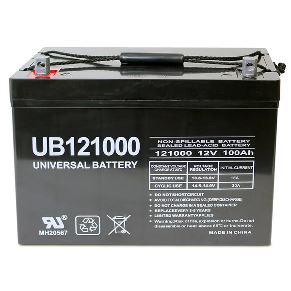 “UPG 12V 100Ah AGM Sealed Lead Acid Battery UB121000 Group 27”