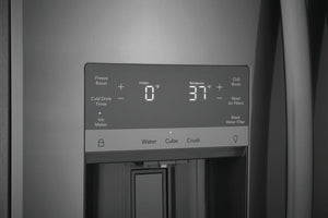 Frigidaire Gallery 25.6-cu ft Side-by-Side Refrigerator with Ice Maker ,Water and Ice Dispenser ( Fingerprint Resistant Black Stainless Steel ) ENERGY STAR Certified