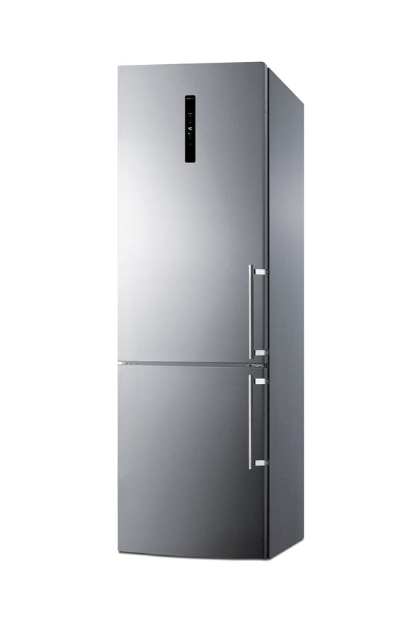 Summit Appliance 10.6-cu ft Counter-Depth Bottom-Freezer Refrigerator Stainless steel doors and gray cabinet ) ENERGY STAR Certified
