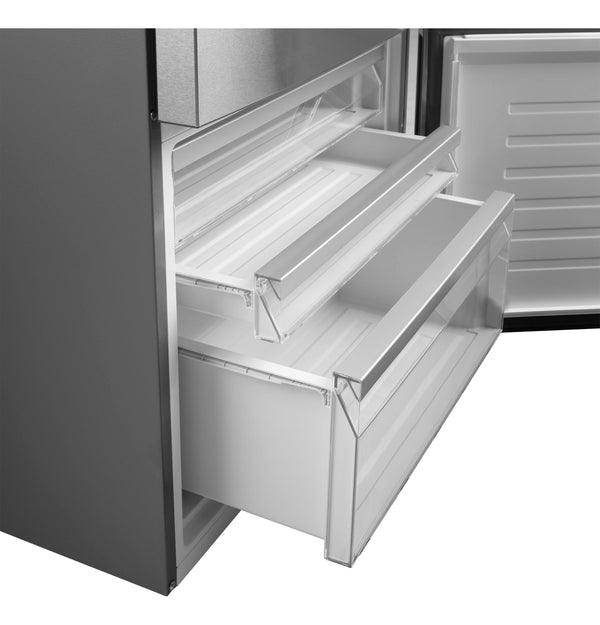 GE 17.7-cu ft Counter-Depth Bottom-Freezer Refrigerator Stainless Steel ) ENERGY STAR Certified