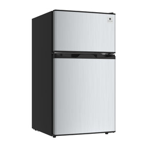 undefined 3.2-cu ft Mini Fridge with Freezer ( Stainless Steel )