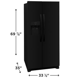 Frigidaire 22.3-cu ft Side-by-Side Refrigerator with Ice Maker ,Water and Ice Dispenser ( Black ) ENERGY STAR Certified