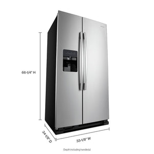Amana 21.4-cu ft Side-by-Side Refrigerator with Ice Maker ,Water and Ice Dispenser ( Stainless Steel )
