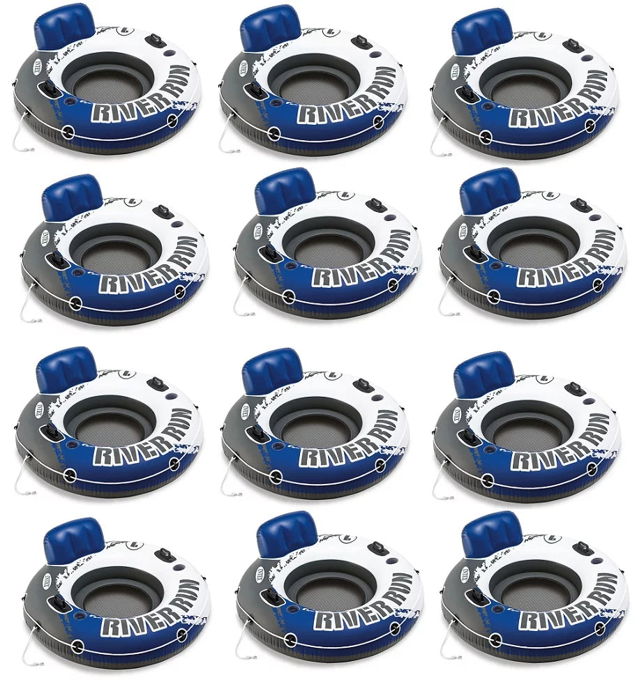12) INTEX River Run I Inflatable Floating Raft Tubes