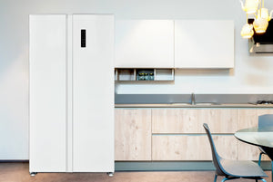 Impecca 18.8-cu ft Counter-Depth Side-by-Side Refrigerator Built-In ( White )