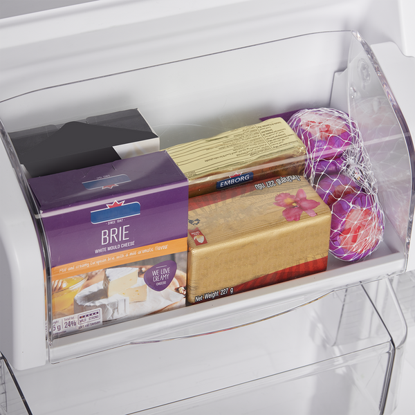 Midea Fingerprint Resistant 20.5-cu ft Top-Freezer Refrigerator ( Black ) Garage Ready ENERGY STAR Certified