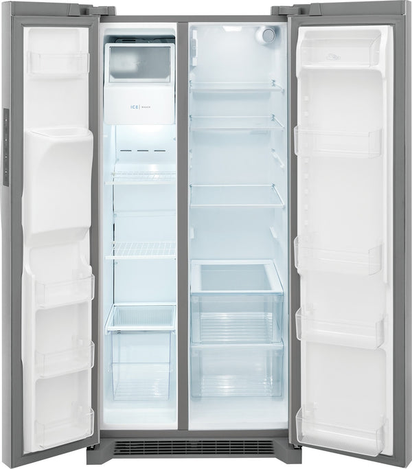 Frigidaire 22.3-cu ft Side-by-Side Refrigerator with Ice Maker ,Water and Ice Dispenser ( Stainless Steel ) ENERGY STAR Certified