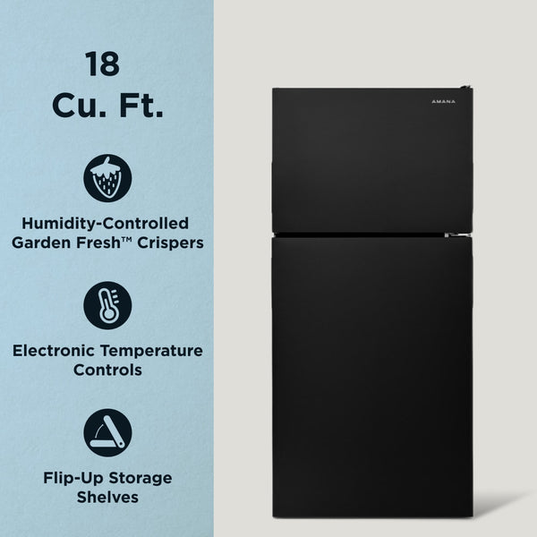 Amana 18.2-cu ft Top-Freezer Refrigerator ( Black )