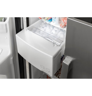 GE 25.3-cu ft Side-by-Side Refrigerator with Ice Maker ,Water and Ice Dispenser ( Stainless steel ) ENERGY STAR Certified