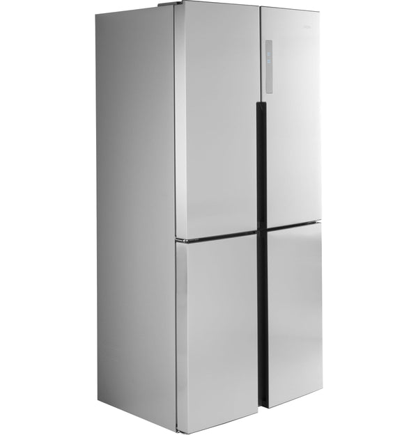 Haier 16.8-Cu. Feet Counter-Depth Bottom-Freezer Refrigerator Ice Maker Optional (sold separately) ( Stainless ) ENERGY STAR Certified